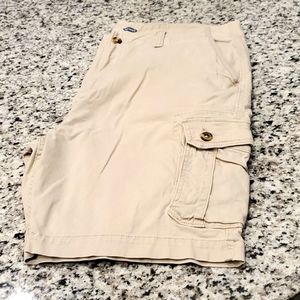 Old Navy 40 khaki cotton cargo shorts